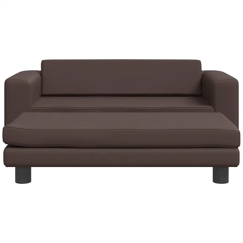 Lettino per Cani con Estensione Marrone 100x50x30 cm Similpelle CFW7731394