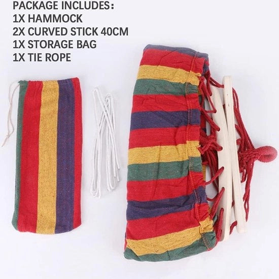 Hangmat di Camping in Coton con Balanstraal Anti Roll per Viaggi e Spiaggia