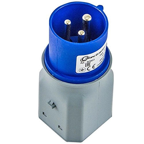 Adattatore Industriale F. Spina 2P con T16A 220V Cee P.schuko 10 e 16 A