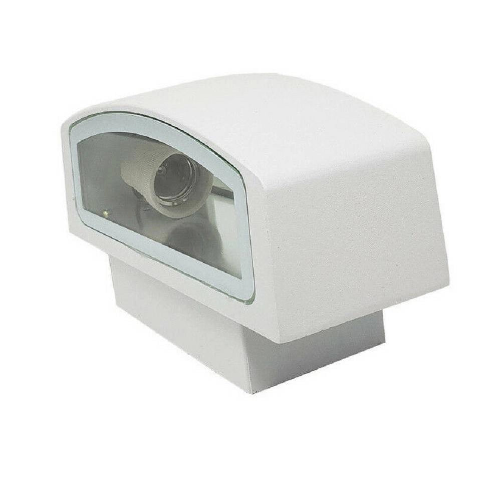 Trade Shop - Applique Esterno 2 Vie E27 Max 60 Lampada Faretto Da Parete Luce Plafoniera 910 -