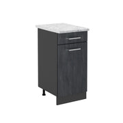 Vicco Mobiletto base per cucina Calcestruzzo nero 40 cm PL Marmo
