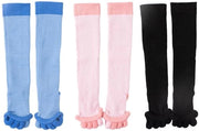 3 paia di calze con separazione dei cinque dita - calze compressive ortopediche - calze yoga trasparenti - per yoga, sport, fitness, correzione del piede, dolore e massaggi