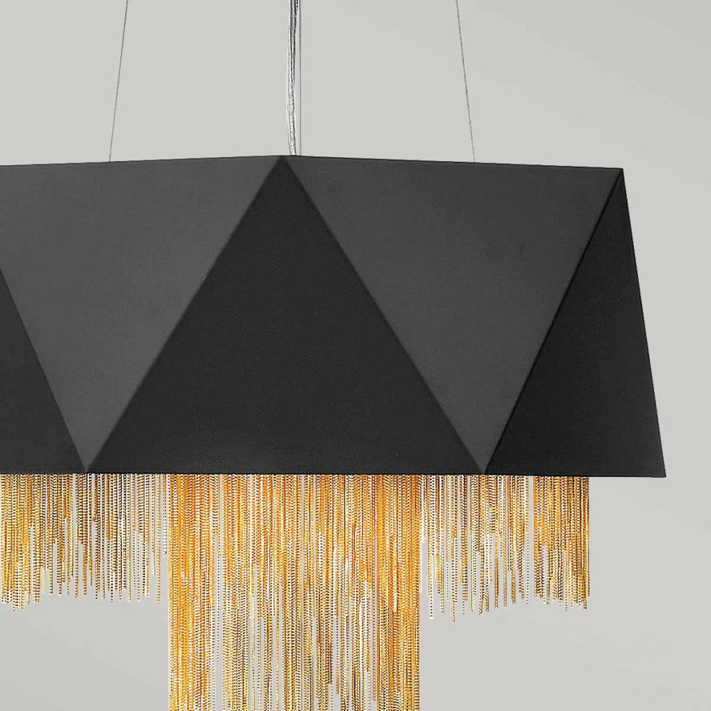 Lampada a sospensione Zuma nero/oro 6xE27 Ø45cm Hinkley