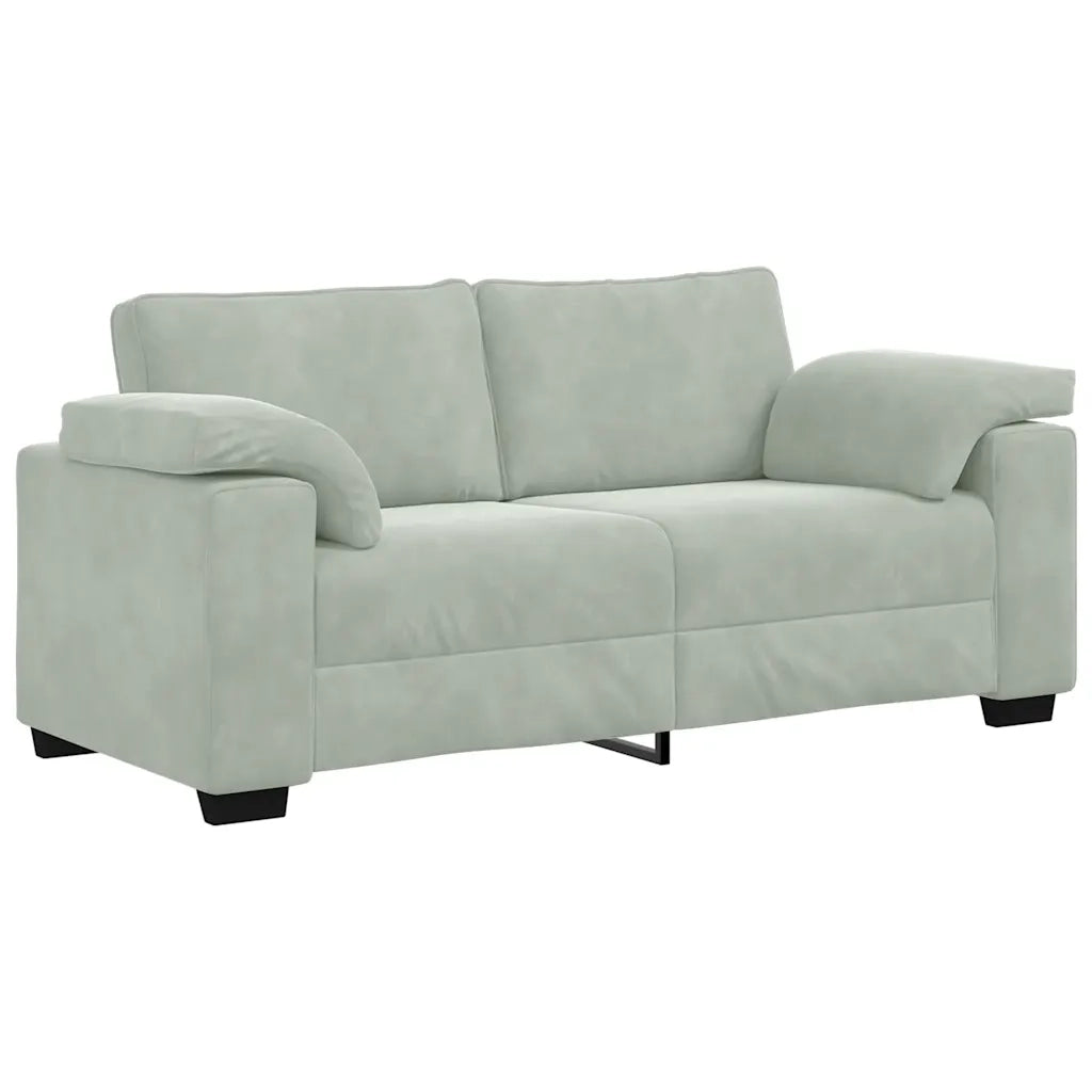 Divano Divanetto Grigio Chiaro 180x77x82 cm in Velluto 4105267