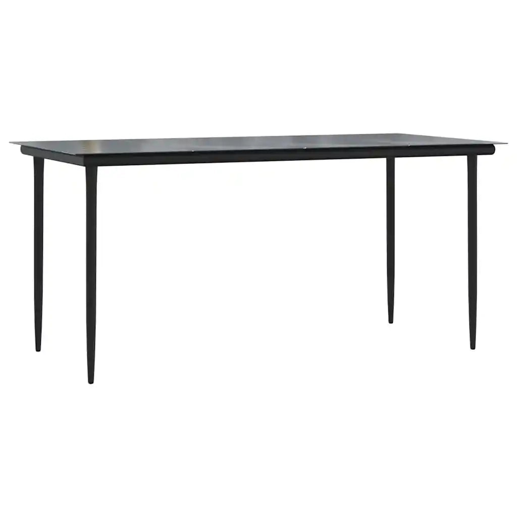 Set da Pranzo da Giardino 5pz | Set Salotto da Giardino Polyrattan Vetro