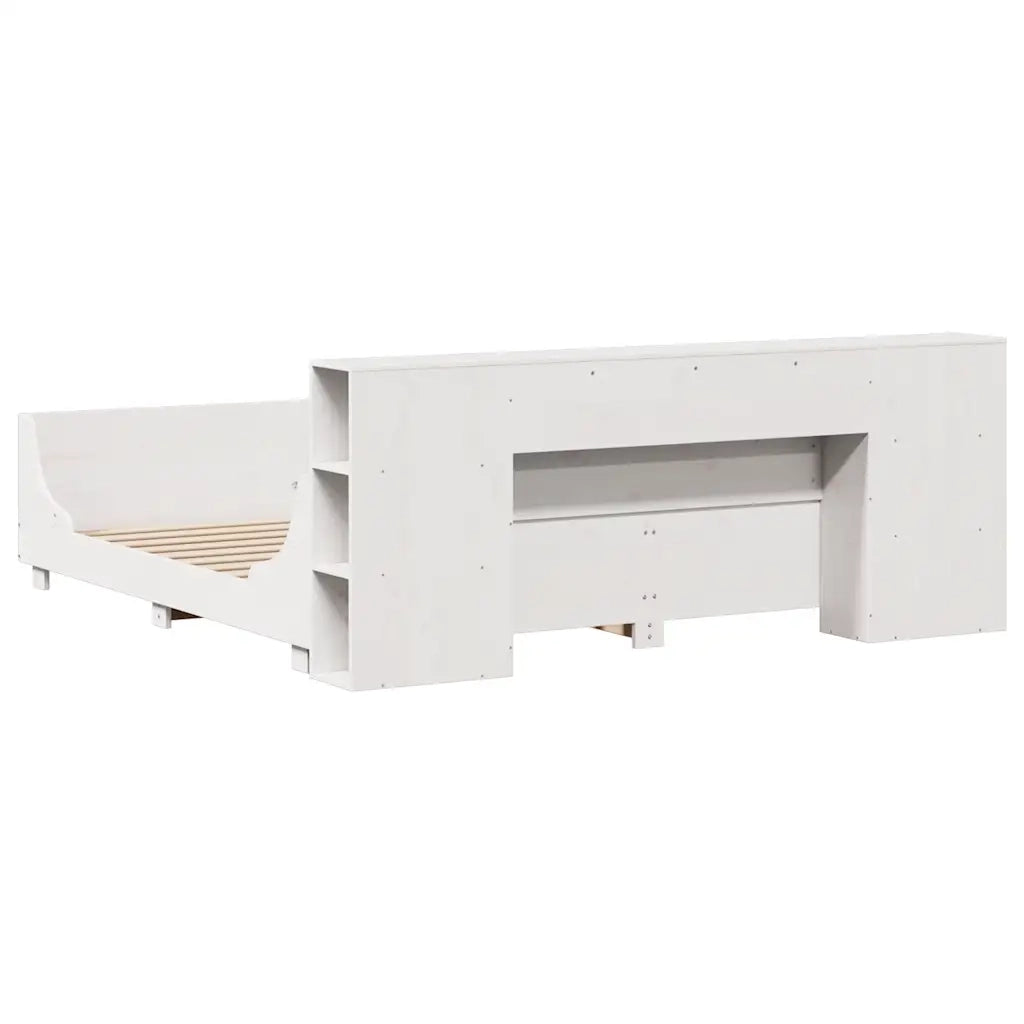 Giroletto senza Materasso Bianco 200x200 cm Legno Massello Pino 3323756