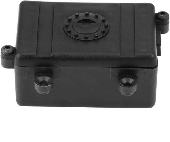 Scatola di Accensione Duratura - Accessorio RC - Adatto per SCX10/D90 - Plastica - Nero - Dimensioni 6x4x2.8 cm - Scatola RC