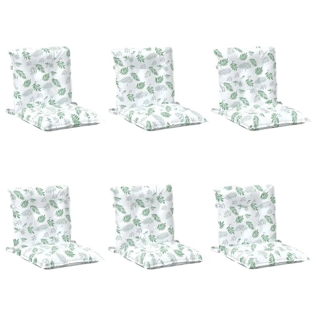 Cuscino da Esterno 6 pcs Bianco 100 x 50 x 7 cm Tessuto