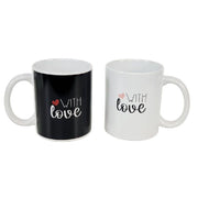 Trade Shop - Tazza Tazzone Mug In Ceramica Decorata Scritta "with Love" Latte Colazione 211165 -