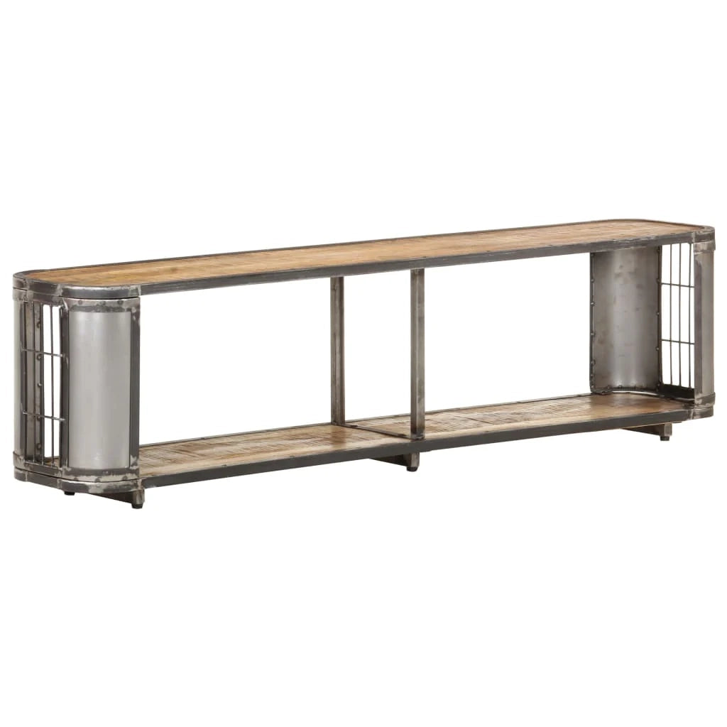 Mobile TV multimediale scaffale TV mobile TV sala da pranzo soggiorno camera da letto 150 x 30 x 40 cm legno massello di mango marrone 02_0025961