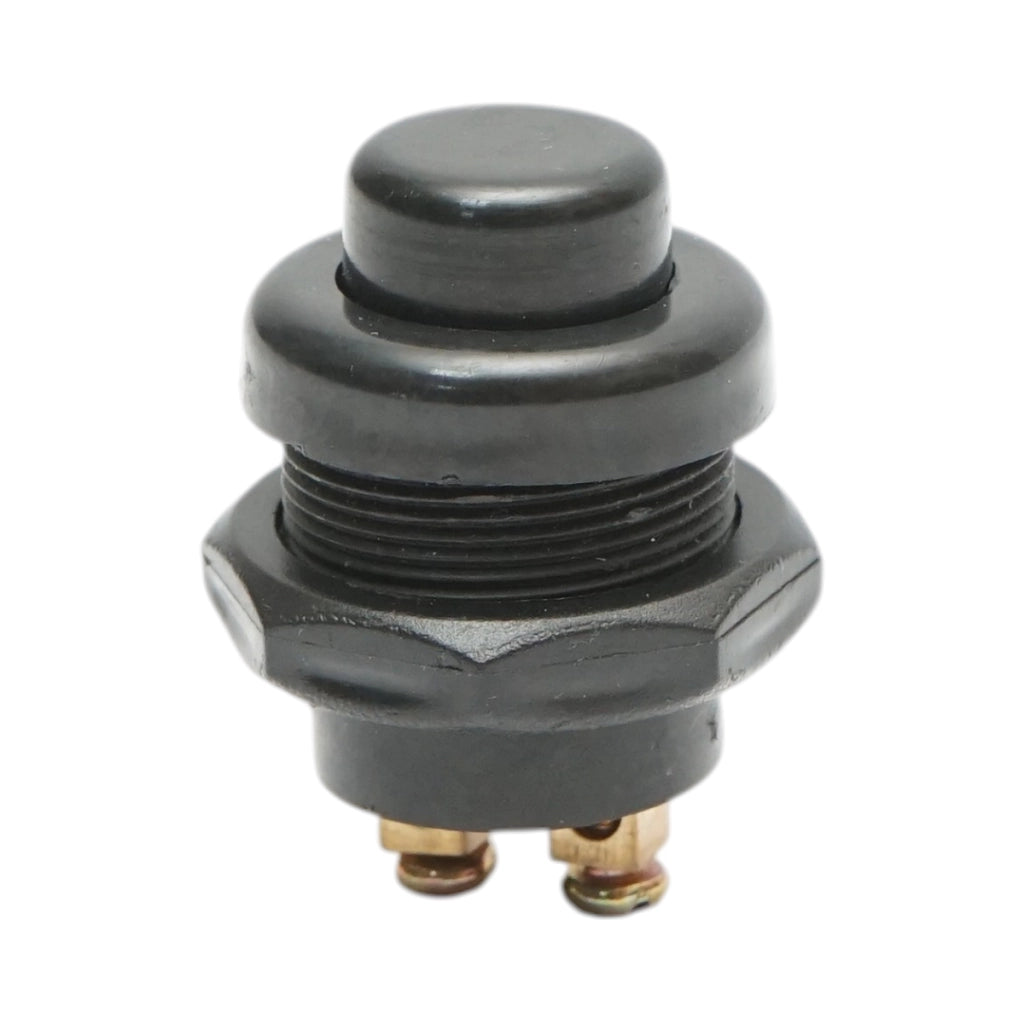 Pulsante di avviamento 12V/10A–24V/5A nero con 2 pin universale