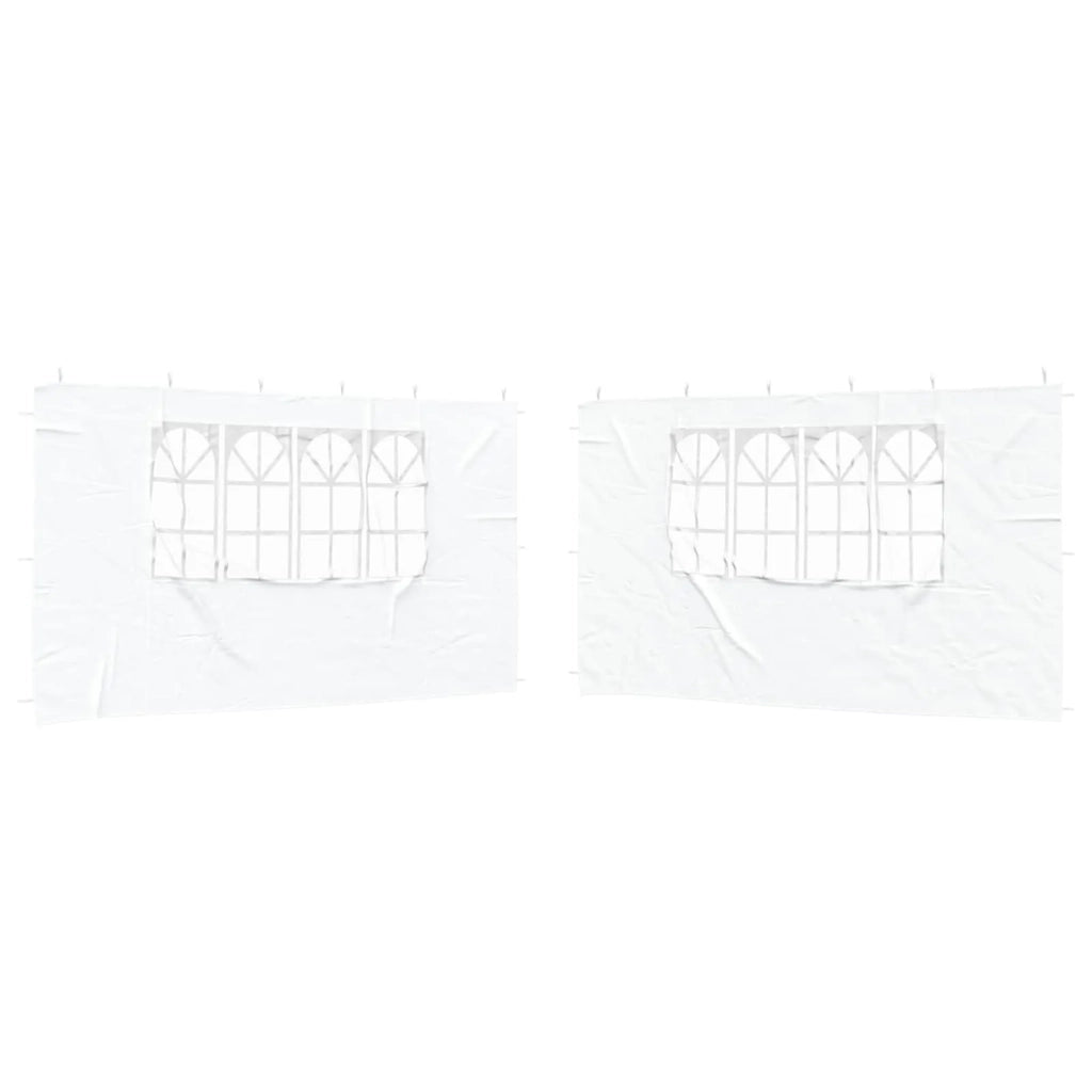 Parete per tenda da festa 2 pcs 400 x 195 cm Bianco 42033020