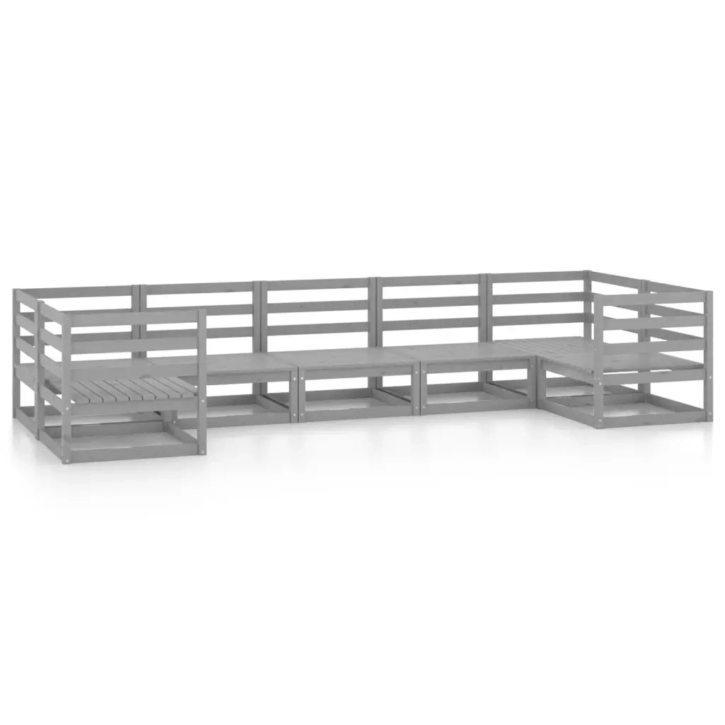 Set Divani da Giardino 7 pz in Legno Massello di Pino cod mxl 37367