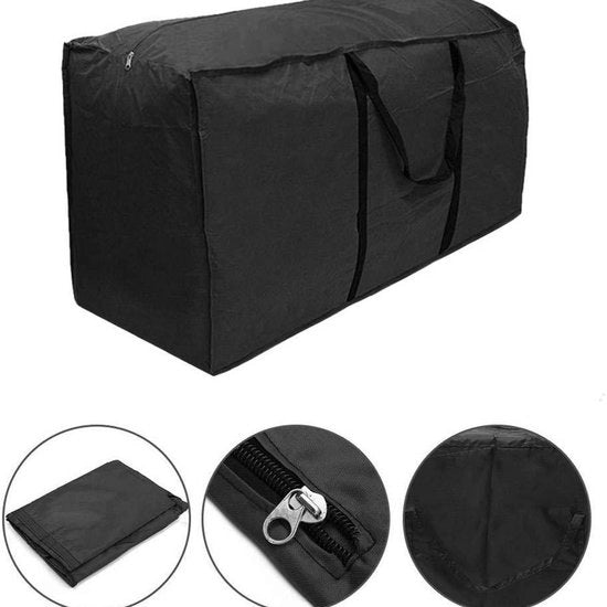 Portatile per esterni Patio Mobili Borsa di stoccaggio - Impermeabile Leggero Borsa da spalla Cuscino Tasca Nero (S: 116 x 47 x 51 cm)