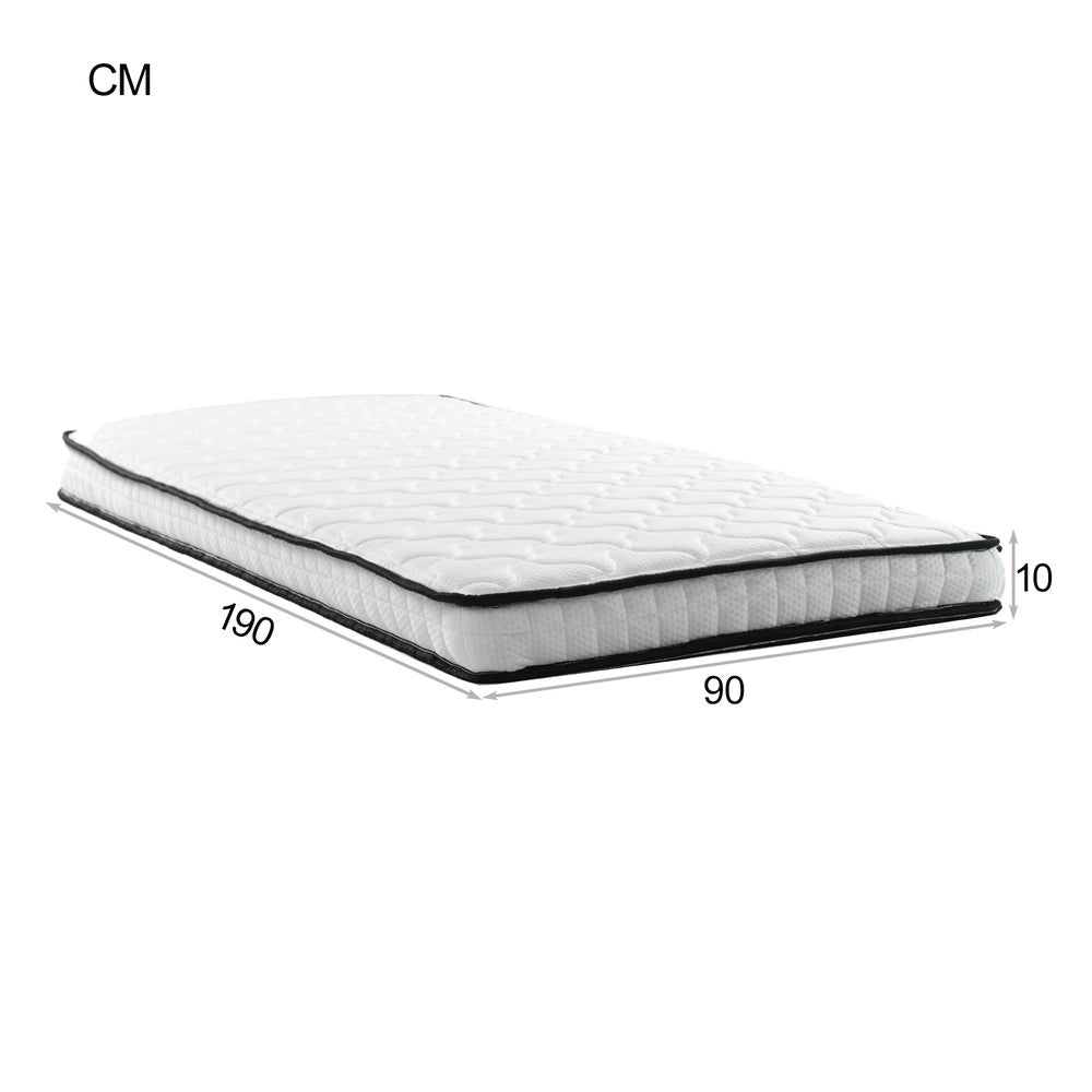 Letto Contenitore Imbottito Estraibile con LED ¨C MINIMAL ¨C Beige, con Rete a Doghe, 90/180x190 cm