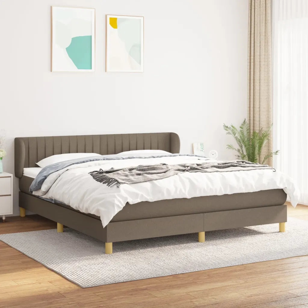 Giroletto a Molle con Materasso Tortora 180x200 cm in Tessuto cod mxl 60686
