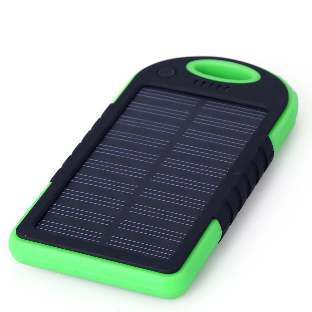 Trade Shop - Batteria Esterna Powerbank Solare 5000mah Caricatore Smartphone Tablet Gancio -