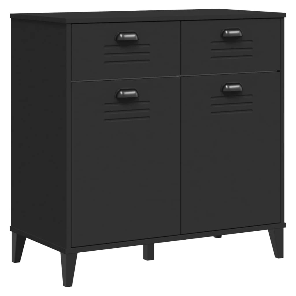 Buffet credenza cassettiera armadio mobile contenitore organizer per cucina soggiorno salotto 80 x 40 x 80 cm legno ingegnerizzato nero 02_0036632
