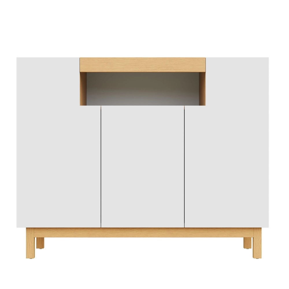 Libreria con Ante ¨C MINIMAL ¨C Legno, Mobile Soggiorno, Stoccaggio Multifunzionale