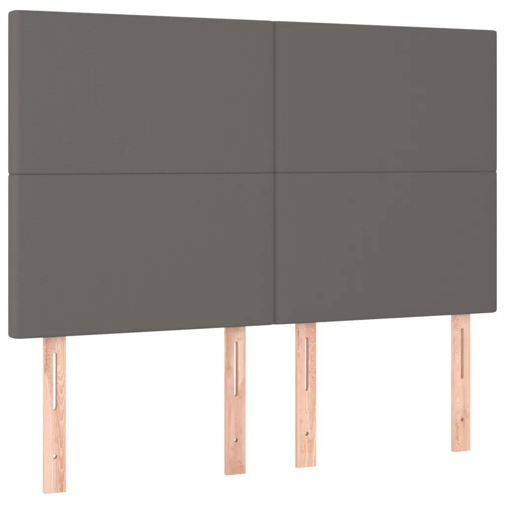 Giroletto Molle con Materasso e LED Grigio 140x190cm Similpelle 3135823