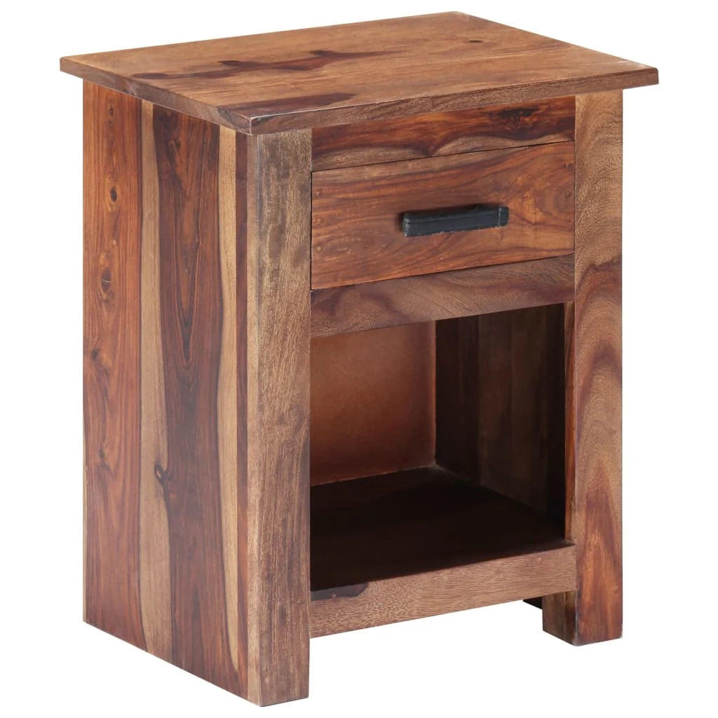 Comodino cassettiera mobile per camera da letto 40 x 30 x 50 cm legno massello di sheesham 1402149