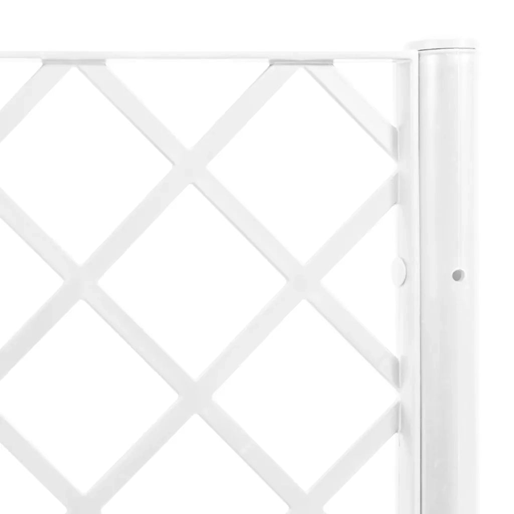 Fioriera da Giardino con Graticcio Bianco 80x40x142 cm PP 367924