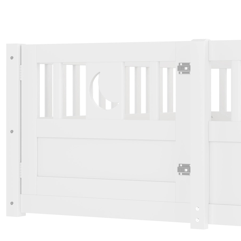 Letto per bambini 140x190 cm con sponde, bianco