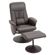 Poltrona Relax con Poggiapiedi ¨C Zephmum ¨C Marrone Tessuto Reclinabile