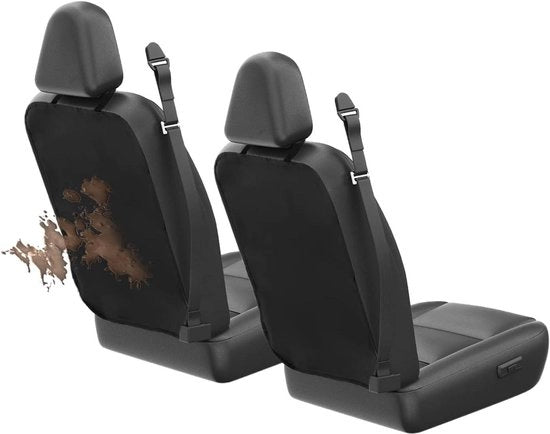 Set di 2 protezioni per sedili posteriori 68x48 cm realizzate con tessuto 420D Oxford impermeabile e facile da pulire con cinturino di fissaggio in alto e in basso