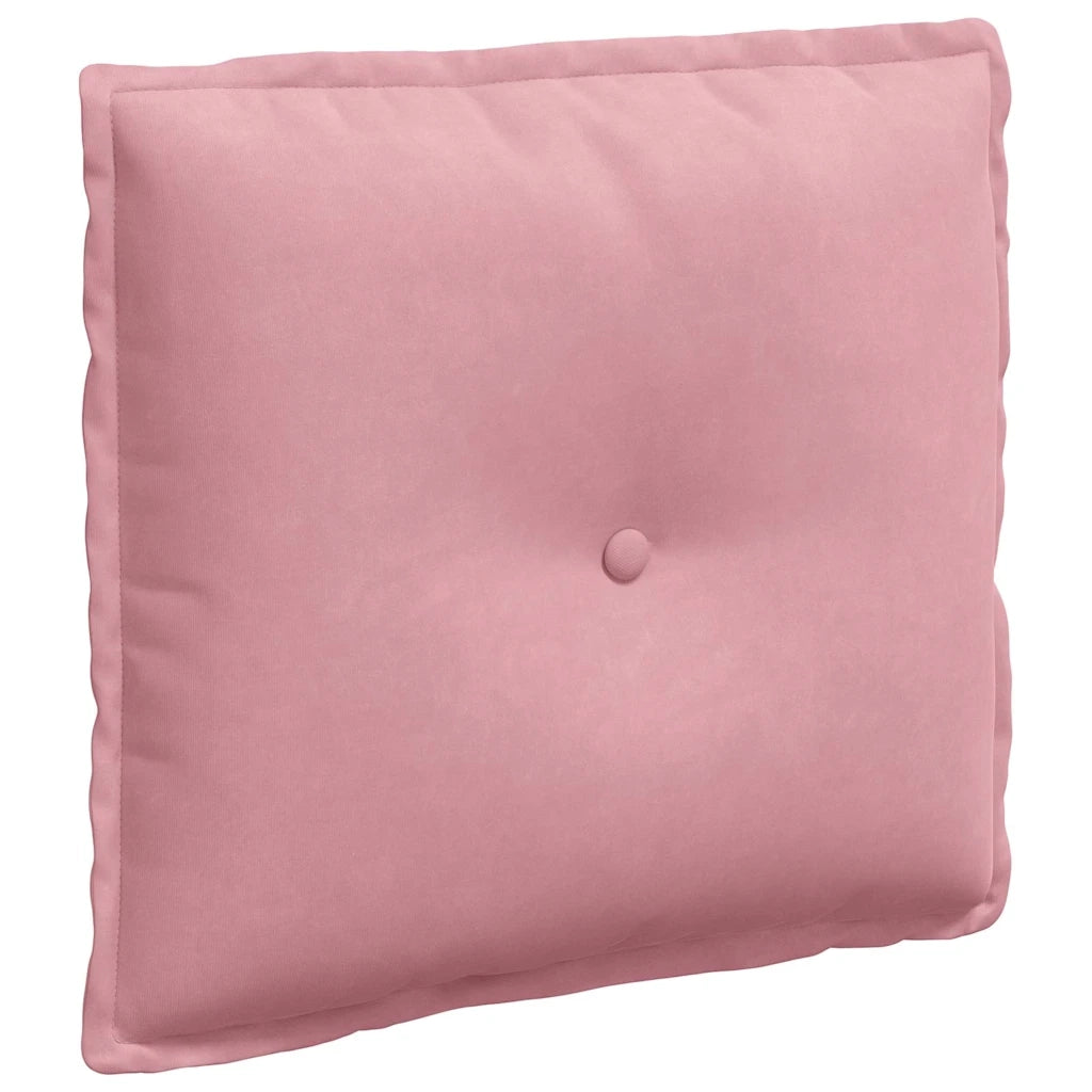 Cuscino per Schiena | Cuscino dorsale Rosa 50 x 45 cm Tessuto in Cords