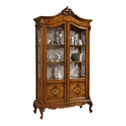 Vetrina in legno di radica 2 porte impero finitura bassano l.114 p.46 h.217 - Mobili 2G