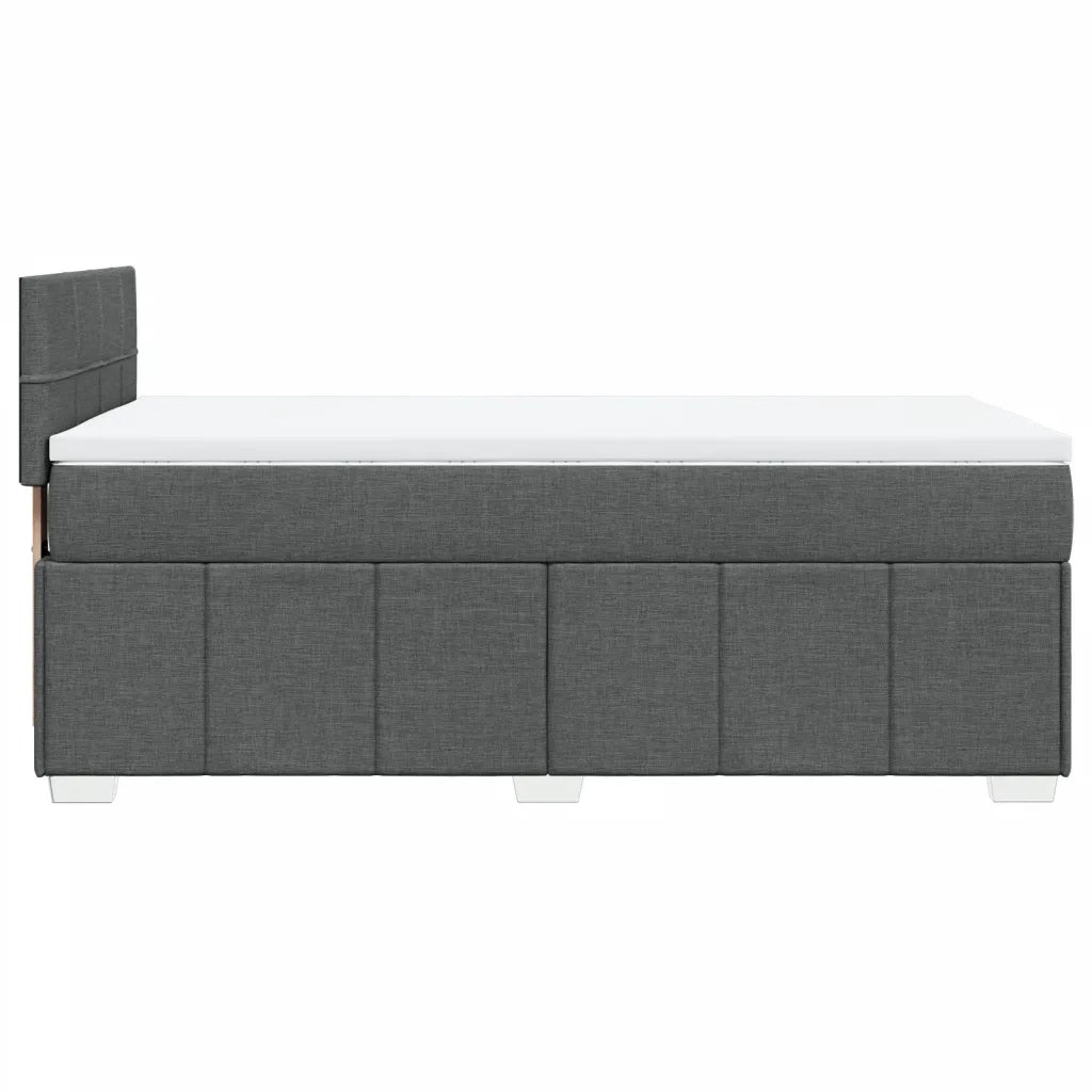Giroletto a Molle con Materasso Grigio Scuro 100x200 cm Tessuto 3286980