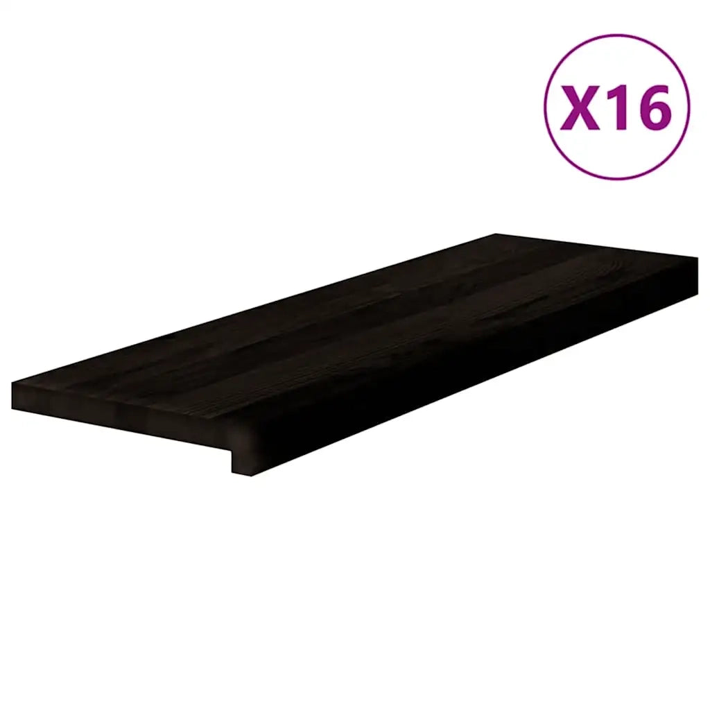 vidaXL Gradini 16 pz Marrone Scuro 80x25x2 cm Legno Massello Rovere