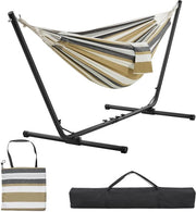 Hangmat con telaio per 2 persone - lunghezza regolabile, ideale per esterno, spiaggia, campeggio e viaggi