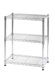Archimede scaffale metallico libreria light cromata 3 ripiani cm 36 x 61 x h. 75cucina bagno garage cabina armadio