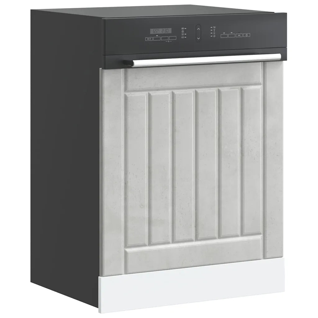 Pannello Lavastoviglie Lucca Grigio Cemento Legno Multistrato 853901