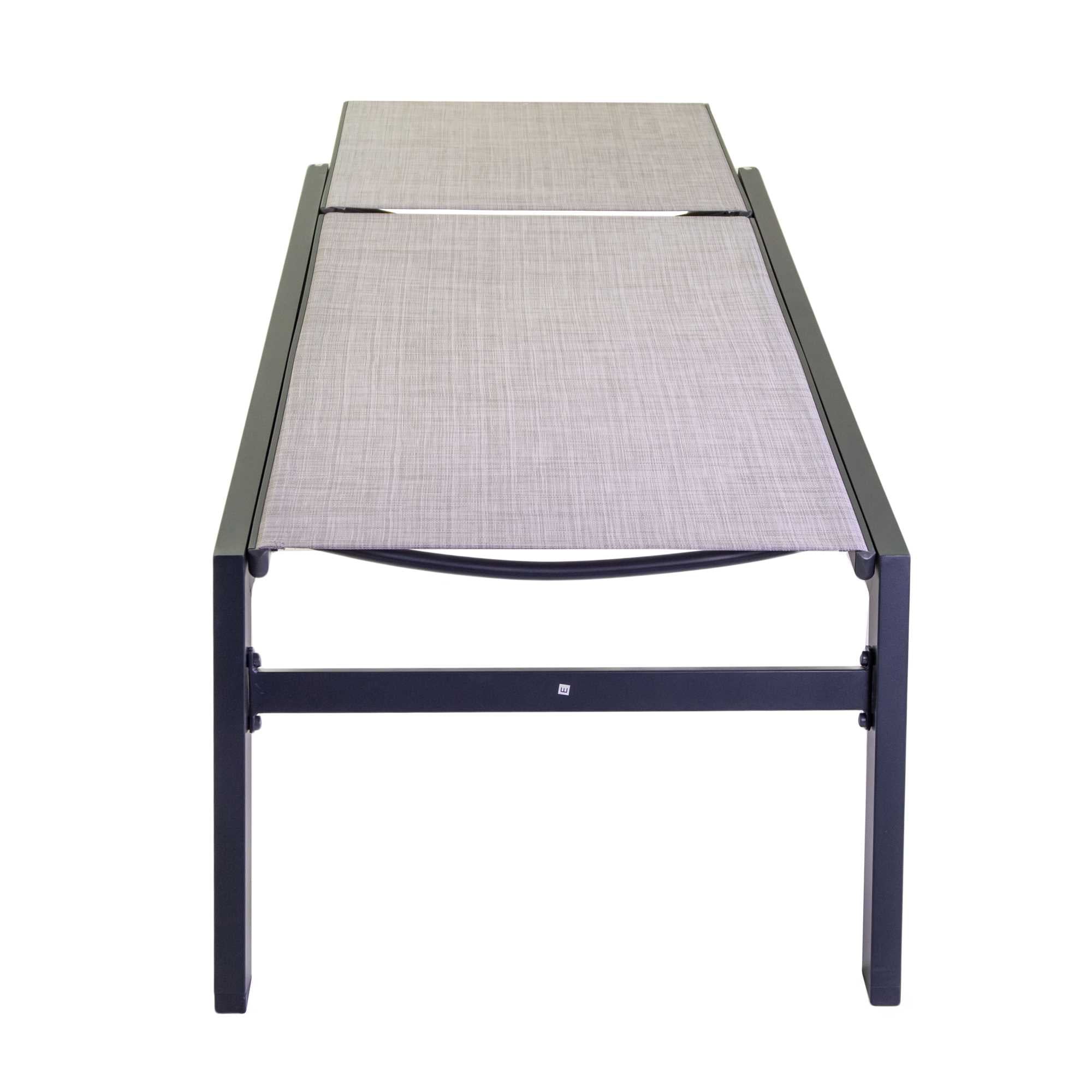 Lettino Prendisole da Giardino 203,5x70xh42,5 cm in Alluminio e Textilene Altamura Antracite