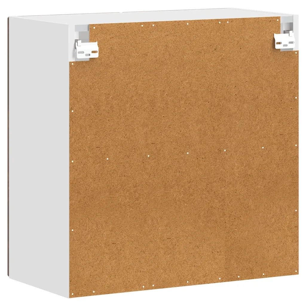 Pensile da Cucina con Porta in Vetro-Mobile Cucina da Parete Porto Rovere Fumo 377538
