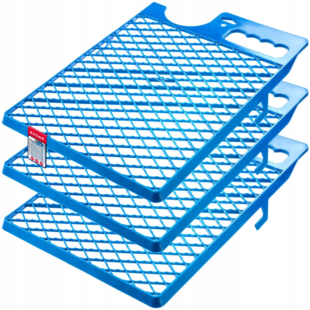 Griglia per pittura grande KADAX 280x390 mm per rullo da 25 cm, 3 pezzi con supporto per secchio