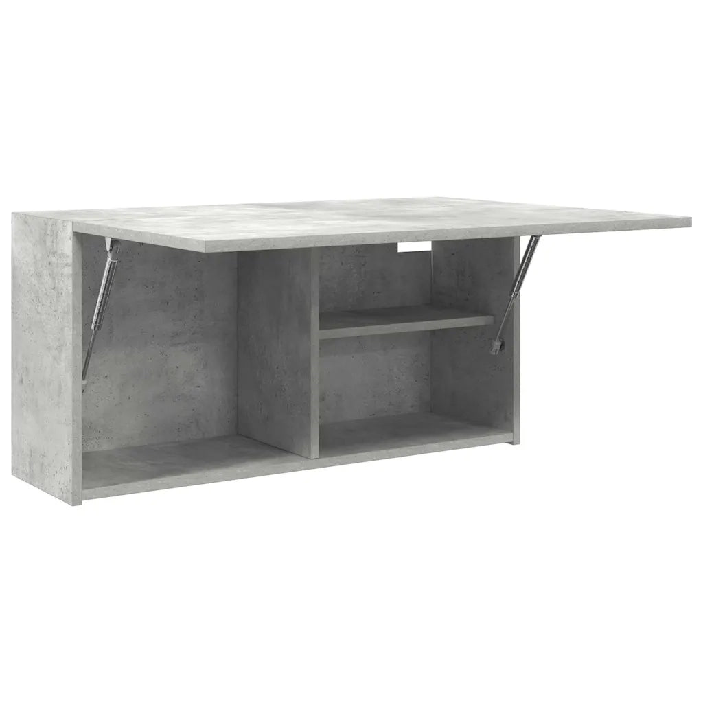 vidaXL Mobile da Bagno a Parete Grigio Cemento 80x25x40 cm Truciolato