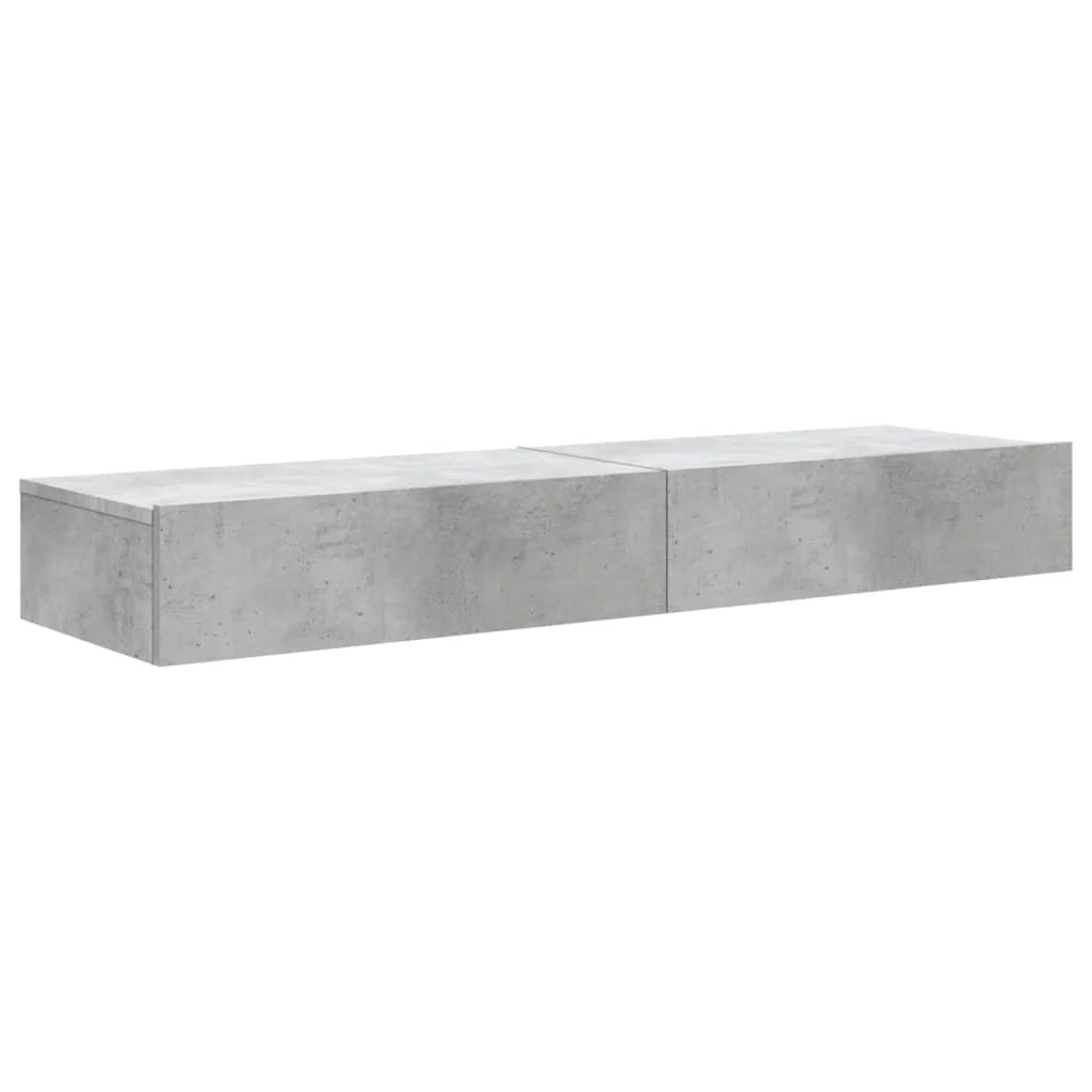 Mobile TV multimediale mensola TV credenza mobile TV per sala da pranzo soggiorno camera da letto con luci LED 2 pezzi 60 x 35 x 15,5 cm grigio 02_0028845