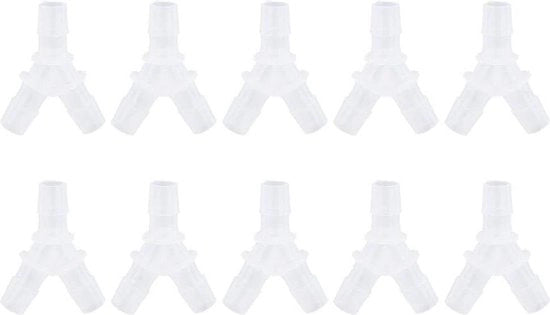 Connettore per acquario tubo di aria connettori morbidi 10 pezzi - Valvola Y di aria 3 vie (39 mm) .
