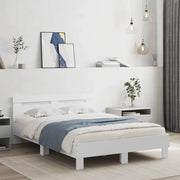 Giroletto con Testiera Bianco 120x200 cm in Legno Multistrato