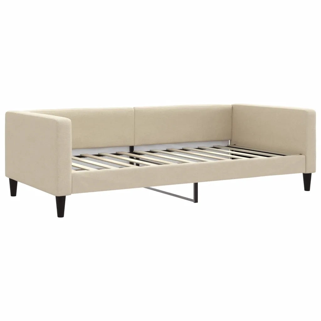 Divano Letto con Letto Estraibile-Sofa Letto-Daybed Crema 100x200 cm in Tessuto 720041