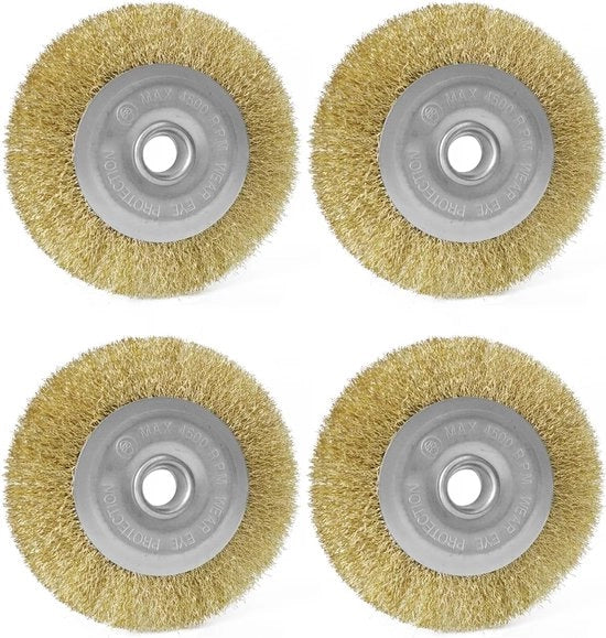 Set di Spazzole per Erbacce 4 pezzi - Spazzole Effettive 15 mm per Pulizia Terrazza