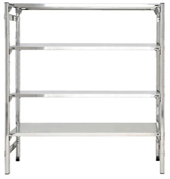 Modulo di scaffalatura in acciaio inox con ripiani annidabili cm. 180x30x200h