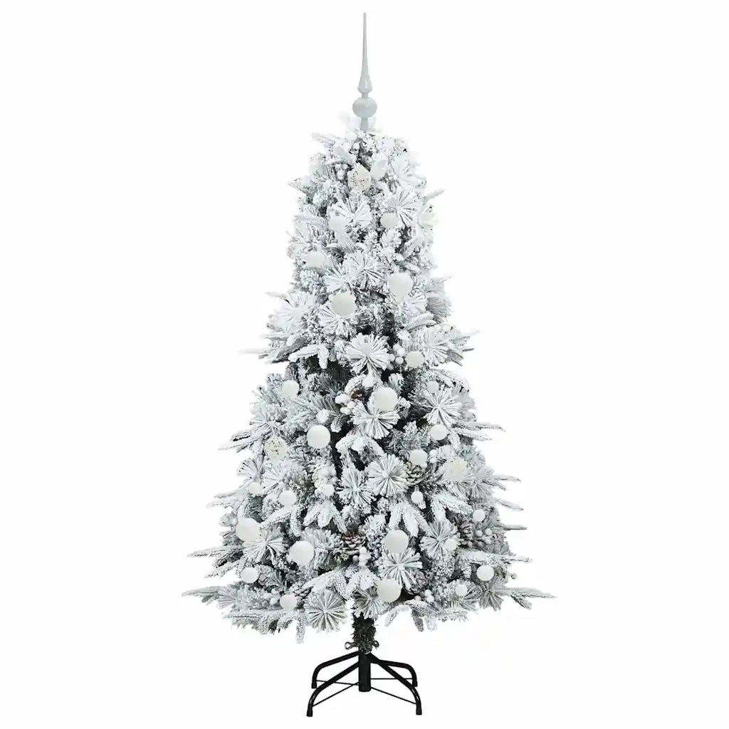 Albero di Natale | Decorazioni natalizie Artificiale con Rami Pieghevoli Bianco 150 cm