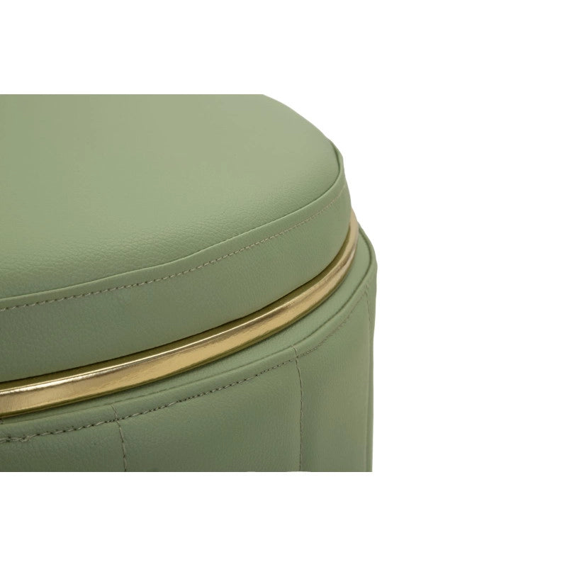 Puff Con Contenitore London Verde cm ø 46,5x44
