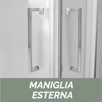 Porta doccia pivotante in cristallo - Linea Essential - 78-82 cm - Apertura 58,5 cm