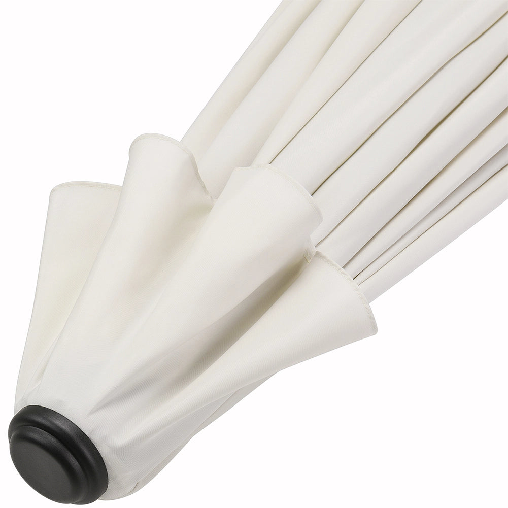 Ombrellone Mezzaluna a Parete da Giardino Parasole a Muro Esterno Beige 270 cm